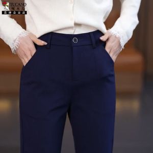 Suit Harlan Cigarette Pants Womens Spring & Fall New Arrival High Waist Slim Looking Drooping Straight Pants Small Casual Pants