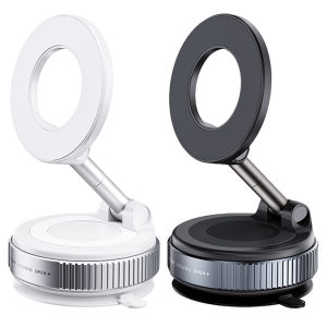 [UEB AUTO]Strong Magnetic Vacuum Car Mount Phone Holder 360  Rotatable Vacuum Suction Cup Car Phone Stand for Car Smooth Surfaces