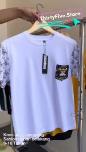 Baju Distro Anak Laki-laki Warna Peach Umur 8-14 Tahun Motif Terbaru V5