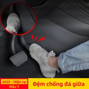 Tấm Bảo Vệ Chống Đá Chống Bụi Bằng Da Cho Bảng Điều Khiển Trung Tâm Thảm Lót Sàn Phụ Kiện Tesla Model Y Juniper 2025-2026