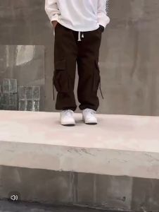 กางเกงขายาวลำลอง เอวยืด (Size 120-170) ดีเทลเท่ๆ ใส่สบาย