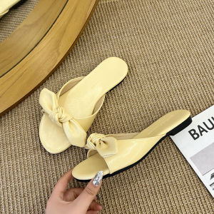 Dép Nữ Mùa Hè Mới Ngoài Trời Phong Cách Cổ Tích Đế Bằng Đi Biển Dép Xăng Đan PU Lót Da Bò Đế Cao Su Chống Trượt