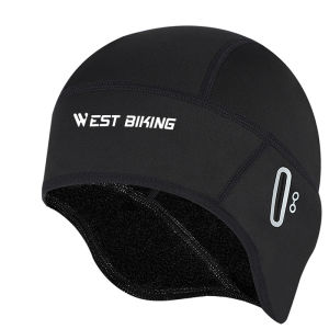 WEST BIKING Winter Fleece Caps Windproof Cycling Cap Thermal Skull Cap Helmet Liner Running Skiing Motocycle Riding MTB Bike Hat