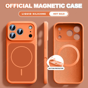szhaiyu | Official Liquid Silicone Magnetic Phone Case for IPhone 17 Air 14 15 16 Plus 17 16 13 Pro Max for Magsafe ShockProof Soft Cover