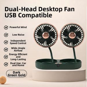 Cooling Portable Dual-Head Electric Fan