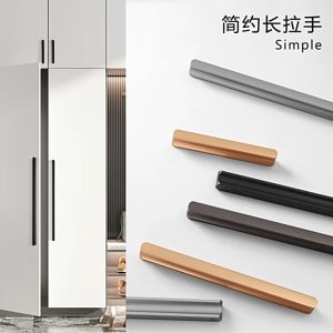Handle lemari Handle Emas Hitam Gold Tarikan Laci Minimalis Panjang Modern Bulat Gagang Pintu Lemari Knob Knop Gagang Lemari Laci Handle Gold