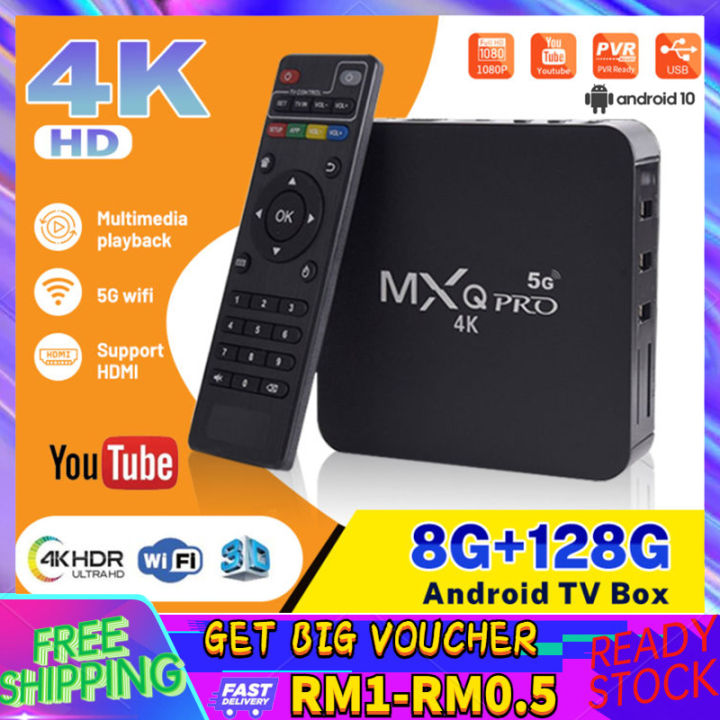 【Malaysia Spot Sale】MXQ Pro TV Box 4K HD 8+128G 2.4G/5G WiFi Connection ...