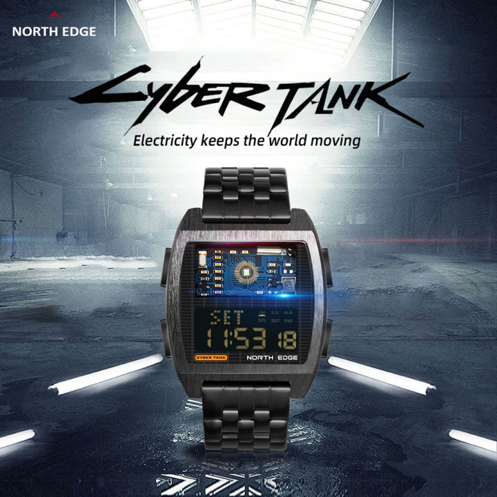 NORTH EDGE CYBER TANK Original Men's Outdoor Sports Watch Swimming ...