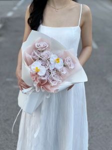 Eternal Rose Bouquet for Girlfriend Valentines Day Soap Flower Gift for Best Friend Wife Birthday High-End Feeling Korean Style