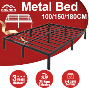 CONOCO Metal Bed Frame Heavy Duty Iron Single/Queen/King Sturdy Bed Frame Bedroom