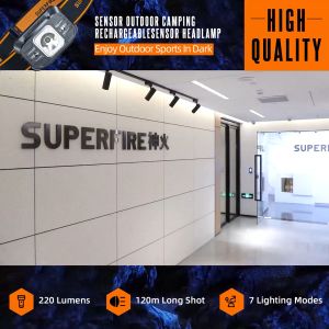 SUPERFIRE Induction Headlamp Type-c Rechargeable Super Bright Waterproof Head Torch For Outdoor Camping Headlight Motion Sensor Head Light HL75-S