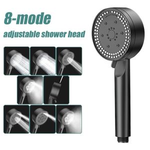 KEBIDU 5 Modes High-Pressure Shower Head Fall Resistance Black Handheld Showerhead Water Saving Bathroom Shower Accessories