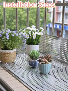 304 Stainless Steel Balcony Balcony stainless steel mat Anti-Fall Base Plate Pad Safety Window Anti-Theft Net Leak-Proof Grille Flower Rack Baffle