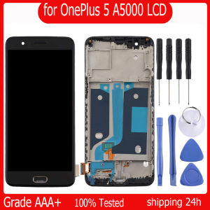 5.5" AMOLED Screen For OnePlus 5 A5000 LCD Display Touch Screen Sensor Digiziter Assembly Replacement For 1+5 LCD With Frame