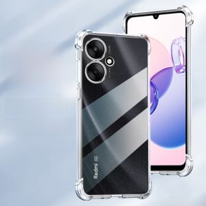 Boorca Transparent Ice Crystal Shockproof Silicone Case for Redmi 13C 5G Full Cover Soft Shell Lightweight Protective Cover