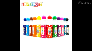 SUPERDOTS Art Dot Markers 8/12 Set Colour Book