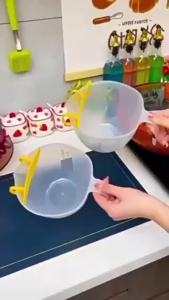 Nexlent 1000ml Large Capacity Mixing Bowl Measuring Cup with Measurement Markings for Cooking Baking