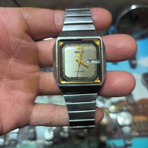 Đồng hồ nam Seiko 5 chém cạnh cổ mặt xám khói