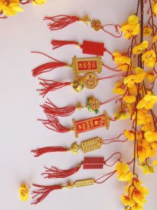 10 Dây Liễn chúc mừng năm mới vạn sự như ý an khang thịnh vượng tấn tài tân lộc treo trang trí cây mai/cây đào Tết