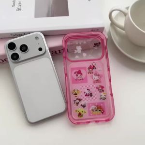 Sanrio | Ốp Điện Thoại Hoạt Hình Dễ Thương Hello Kitty My Melody Thiết Kế Y2K Dành Cho iPhone 17 Pro Max 16 Pro Max 15 Pro Max Tương Thích Với iPhone 17 16 15 Series