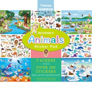 Cross-Border Scene Dinosaur Traffic Princess Removable Adhesive Reusable Stickers Book Childrens Educational Stationery