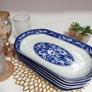 ORIENTAL BLUES RECTANGULAR SERVING PLATTER SIZE 12 INCHES