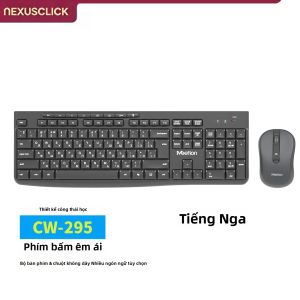 Combo Bàn Phím Chuột Không Dây Tiện Dụng NexusClick 2.4G Nút Bấm Êm Ái Dùng Pin Dành Cho Văn Phòng Tại Nhà