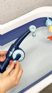 SKISOPGO Magnetic Fishing Toy Funny Children Bath Game Magnet Pole Rod Net Kids Fishing Game Colorful Fish Play Set