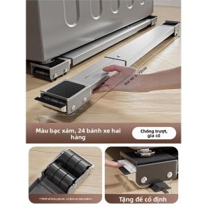 MONLEYTA | Giá đỡ máy giặt có bánh xe đa năng có thể di chuyển giá đỡ tủ lạnh có thể mở rộng giá đỡ chống sốc có bánh xe