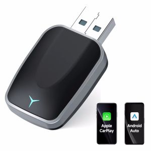 New 2 in 1 Wired to Wireless Carplay AdapterWIFI 6 Smart Dongle Plug and Play Automatic ConnectionSplit Screen Carplay Adapter