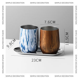 Antibacterial Anti-Mold Stainless Steel Couple Toothbrush Cups Luxury Bathroom Accessories Creative Wash Cup Set for Couples