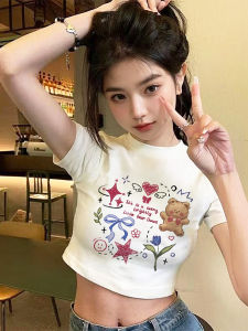 Short Sleeve Cotton T-Shirt Womens Summer 2025 New Style Pure Cotton Inner Wear Half Sleeve White Cool Chic Small Top