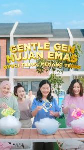 (GRATIS 2 SACHET) GENTLE GEN PINK FRENCH PEONY Deterjen Cair Renceng 12+2 Sachet