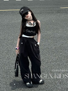 Bộ Đồ Trẻ Em Thời Trang Mùa Hè 2025 Cho Bé Gái Quần Áo Công Sở Phong Cách Hàn Quốc Bộ Đồ Hai Mảnh Giả Hợp Thời Trang