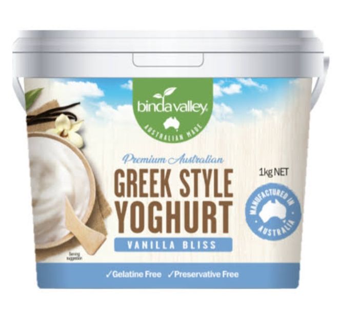 Binda Valley Premium Australian Greek Style Yogurt 1KG Lazada PH
