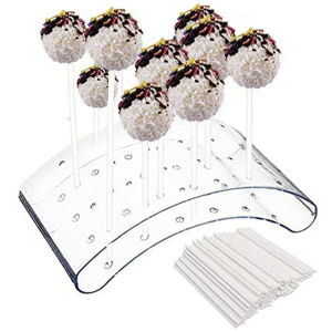 Acrylic Cake Pop Display Stand 20/21 Hole Clear Lollipop Holder for Weddings Christmas Birthday Parties Halloween Candy Decor