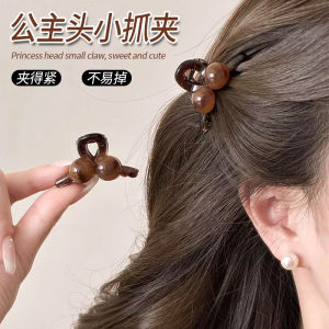 Elegant Pearl Princess Half-Tied Hair Clip Mini Summer Hairpin for Women Japanese and South Korean Style Non-Tessellated Material