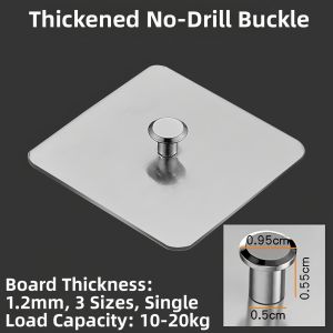 Stainless Steel Thickened Gourd Buckle Heavy Duty Wall Hook for Hanging Artwork Fans Mountain Waterfall Paintings Keys