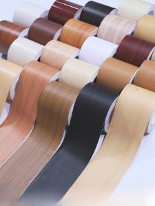 Waterproof PVC Wood Grain Edge Stickers Self Adhesive Decorative Strips for Old Door And Window Frame Renovation Wave Guide Line Cabinet Refreshing