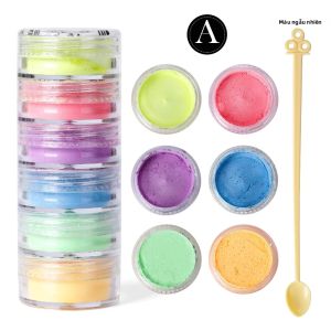 QIAO | 6 Màu/Bộ Bột Mica Ngọc Trai Bộ Nhựa Epoxy Sắc Tố Cho DIY Trang Sức Làm Chất Tạo Màu Thuốc Nhuộm Cho Nhựa Epoxy Hàng Thủ Công