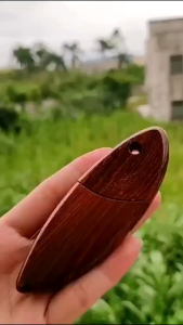 Buy One take 1 Portable dolphin shaped imitation wood grain draped handle pocket knife fruit cutting