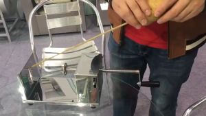 Potato Slicer Manual Stainless Steel Twisted Vegetable Spiral Shaped Cutter Home COD Ready Stock
