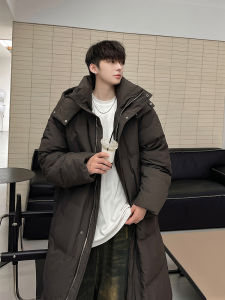 Ultra-Thick Duck down Puffer Jacket Men Women Loose Fit Knee-Length Warm Large Size Korean Style Cold Resistance Outerwear