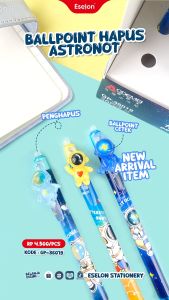 1pcs Pulpen Hapus Cetek Kepala / 1buah Pulpen Cetek Hapus Karakter