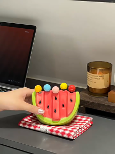 TEMPAT GARPU + GARPU SET BENTUK BUAH SEMANGKA LUCU BENTUK KELINCI // GARPU SET 6 // AESTHETIC // COCOK UNTUK HAMPERS ATAU HIASAN DLL