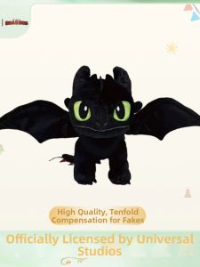 GUAIBUDIAN | Búp Bê Nhồi Bông Night Fury Được Phép Chính Thức Từ How to Train Your Dragon
