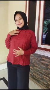 Kemeja Sisil Polo Linen Lengan Balon Oversize