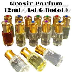 Parfume (1 Paket isi 6 Botol ) Minyak Wangi Roll Non Alkohol Unisek variasi Aroma