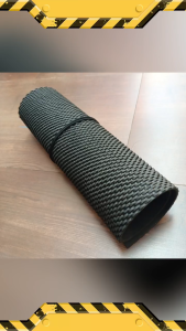 Karet Sol Sepatu Lembaran Outsole Rubber Sheet Tebal 4mm Pola Tikar 45 x 30 cm Hitam Anti Slip