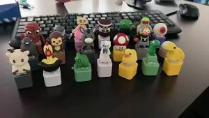 Monkey Pigeon Lamb Donkey Animal Keychain Illuminated Clicker Adult Stress Relief and Anxiety Sensing Toy